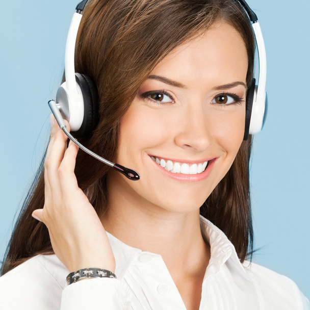 Support phone operator in headset - Photo, Image