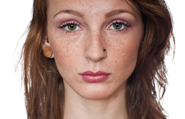 attractive girl with freckles - Photo, Image
