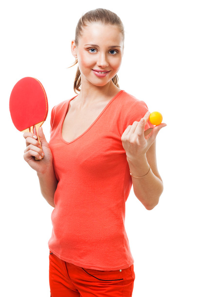 Woman offer to play table tennis - Foto, Imagem