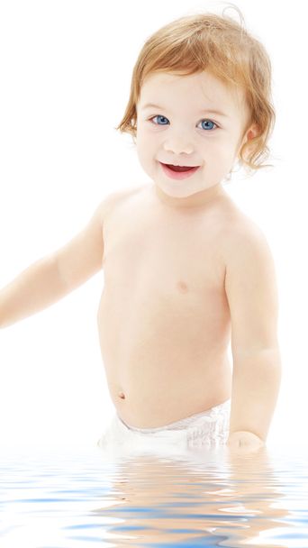 Baby boy in diaper - Foto, Imagen