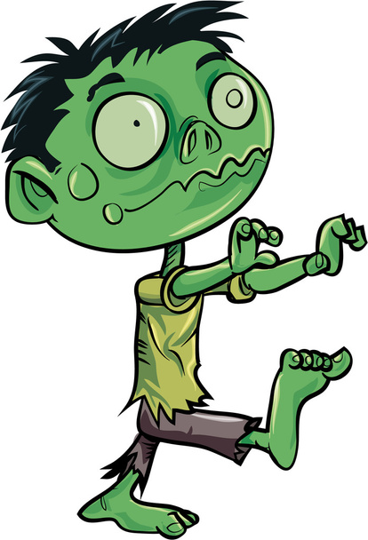 Cartoon cute zombie - Вектор, зображення