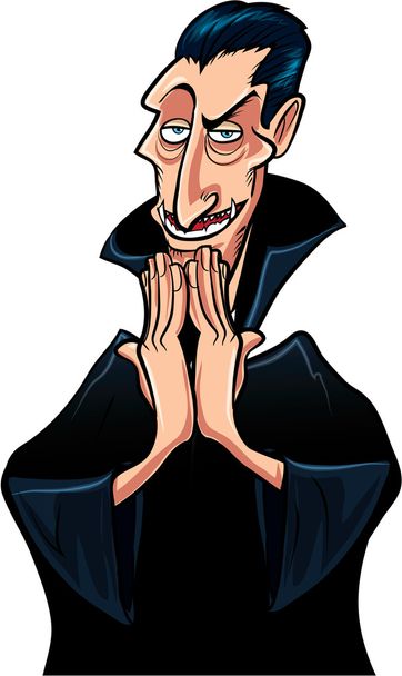 Karikatur lächelnder Dracula - Vektor, Bild
