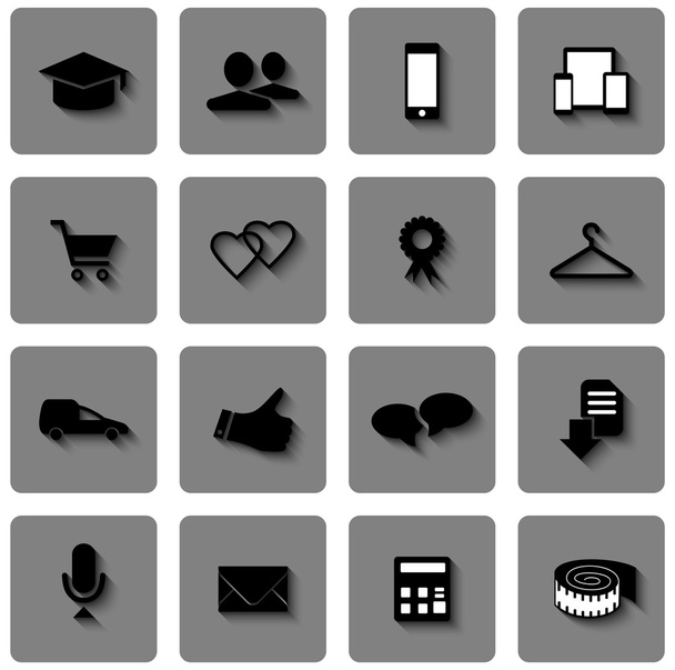 Shopping icons set - Διάνυσμα, εικόνα