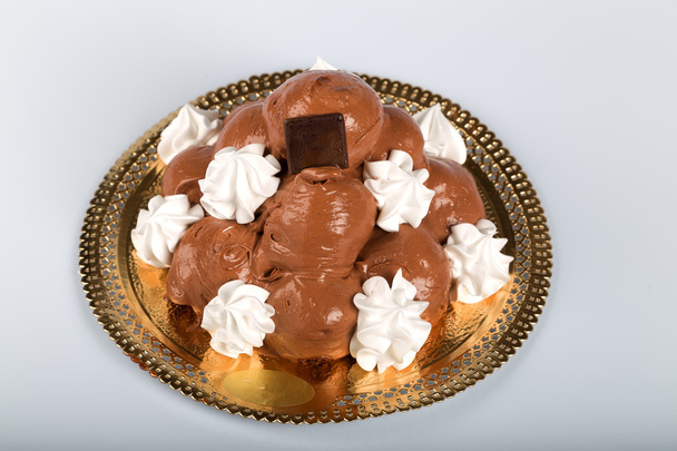 Italian pastry: chocolate profiteroles  - Photo, Image