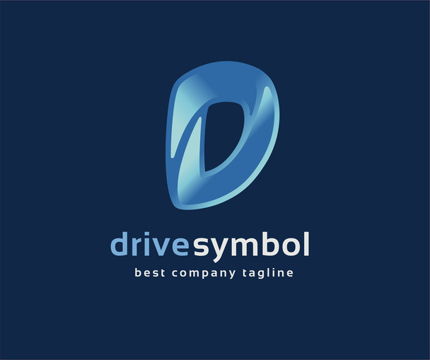 Résumé concept d'icône de logo vectoriel lettre D. Modèle de logotype pour l'image de marque et le design d'entreprise
 - Vecteur, image