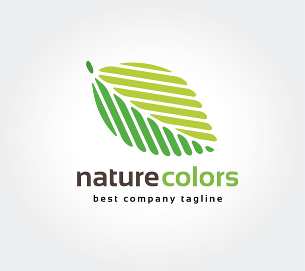 Abstract green leaf nature leafs care vector logo icon concept. Logotype template for branding and corporate design - Vector, Image