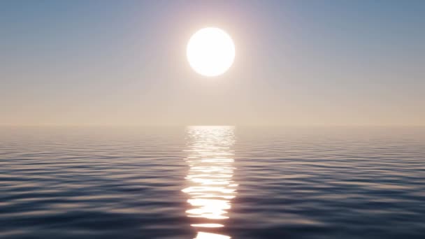Luz del sol y superficie del agua, representación 3d. - Metraje, vídeo