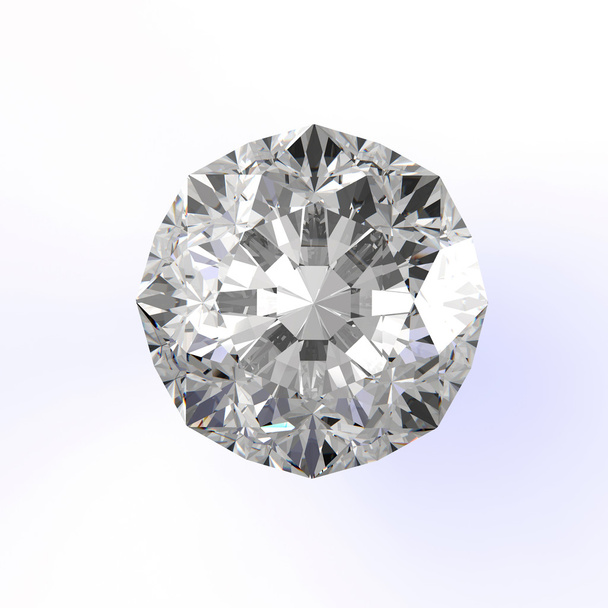 Beyaz 3d modelinde izole edilmiş elmaslar  - Fotoğraf, Görsel