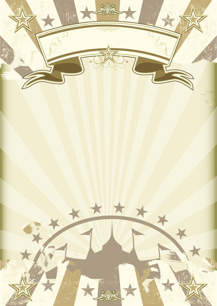 kraft paper circus sunbeams poster - Vecteur, image