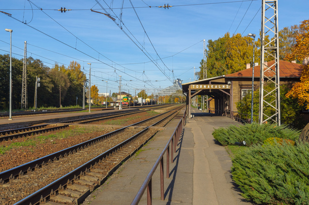 Stary dworzec kolejowy na Łotwie - Zdjęcie, obraz