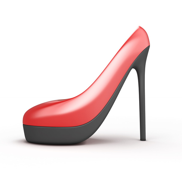 Red high heels side view - Photo, Image