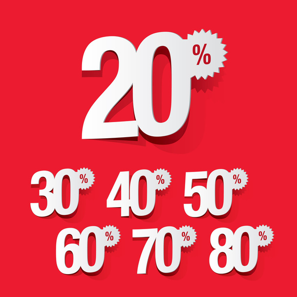 Sale percents vector tags - ベクター画像