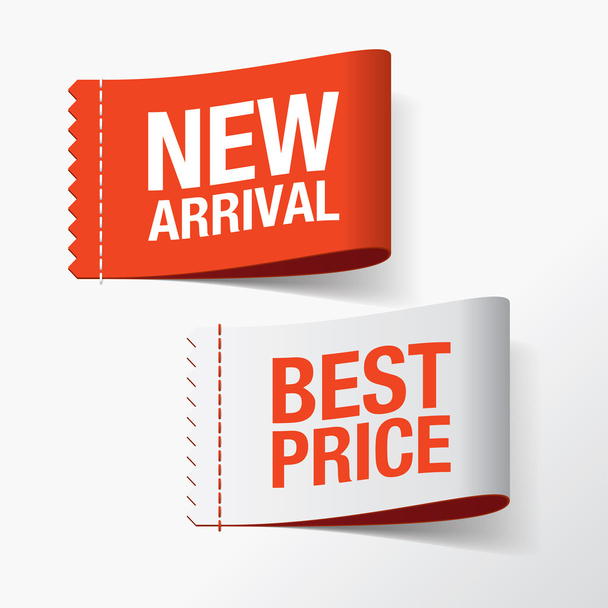 New arrival and best price labels - Vector, Image