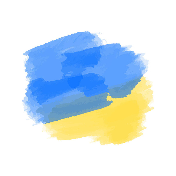 Acuarela Splash Bandera de Ucrania - Vector, Imagen