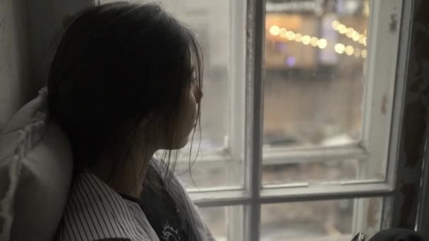 triest Aziatische vrouw - Video