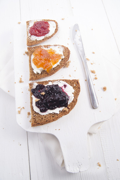 Breakfast bread and jam  - Photo, Image