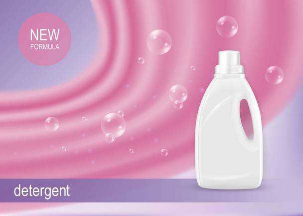 Composición publicitaria de la fórmula del detergente - Vector, Imagen