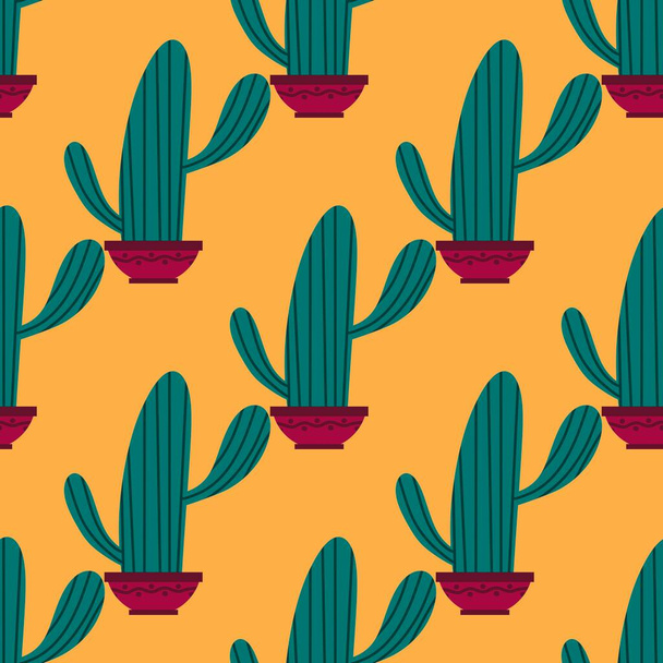 Floral seamless cactus pattern for fabrics and textiles and packaging and gifts and cards and linens and kids - Fotografie, Obrázek
