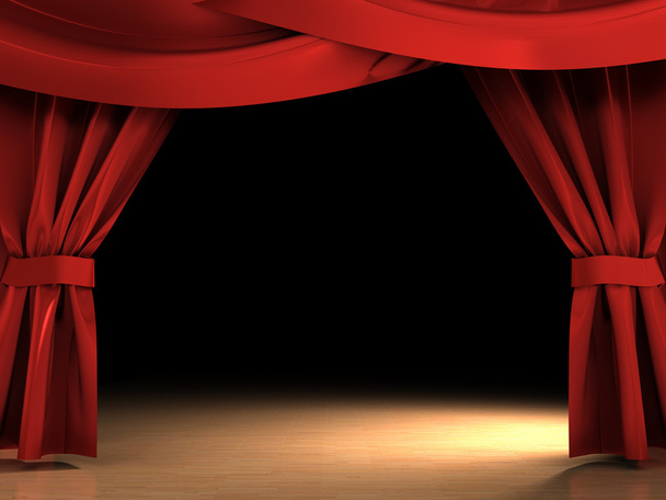 red curtains - Photo, Image