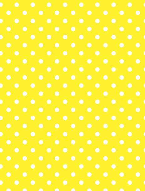 Jpg. gele achtergrond met witte polka-dots. - Vector, afbeelding