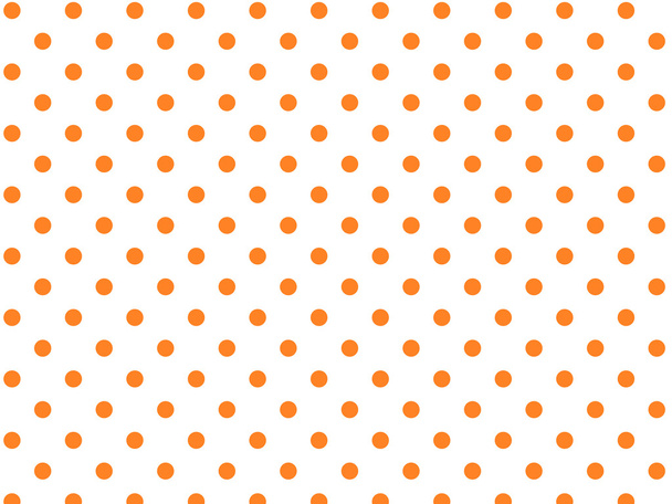 Vector eps8 White background with orange polka dots. - Vector, Image