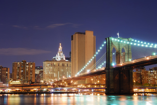 Бруклінський міст, Нью-Йорк Сіті Манхеттен - Фото, зображення