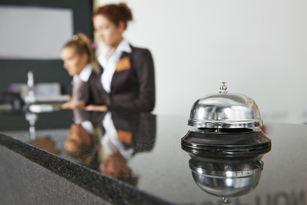 Hotel reception with bell - Zdjęcie, obraz