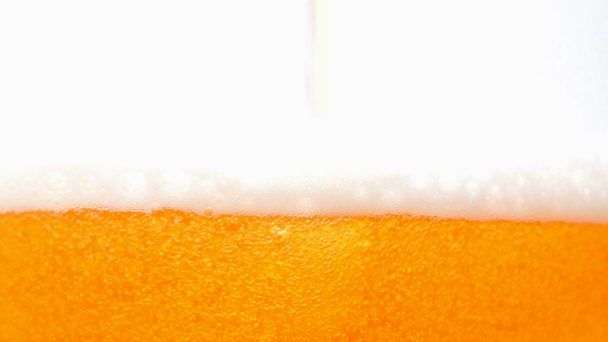 Buborékok a sör üveg - Felvétel, videó