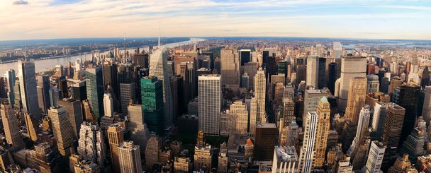Nova Iorque Manhattan ao pôr-do-sol
 - Foto, Imagem