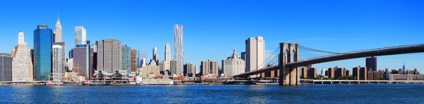 Панорама Манхэттена Нью-Йорка
 - Фото, изображение