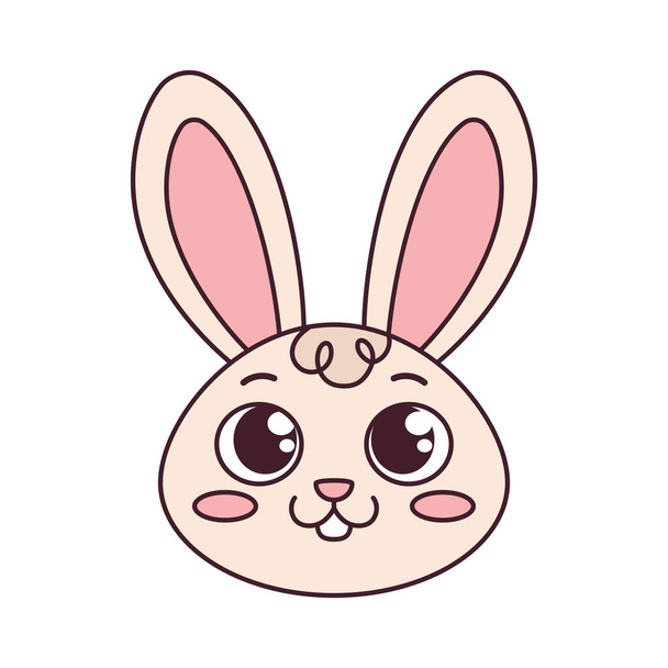 Isolated happy rabbit cartoon avatar Vector - Vector, imagen