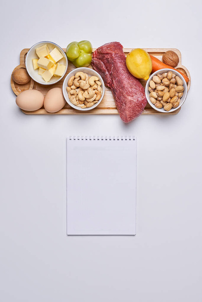 Dieta cetogénica ingredientes alimentarios - Foto, Imagen