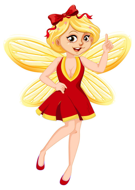 Beauty fairy on a white background illustration - Vector, Image
