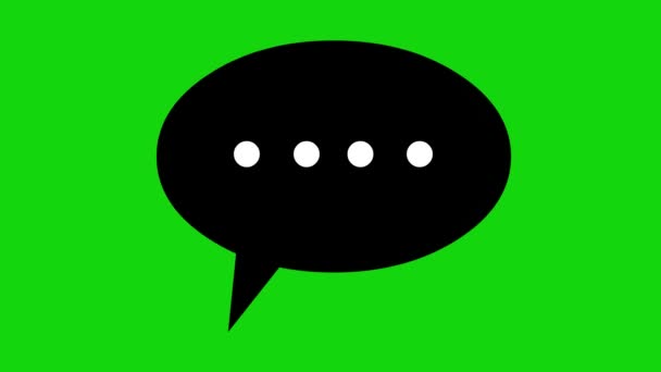 Animace smyčky ikony bubliny řeči na pozadí zelené barvy - Záběry, video