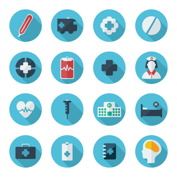 Shadow medical icons - Vecteur, image