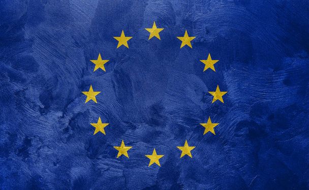 Textured photo of the flag of European Union. - Photo, Image