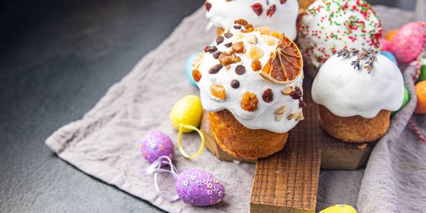 easter cake holiday pastry homemade dessert festive easter treat sweet meal food snack on the table copy space food background - Фото, изображение
