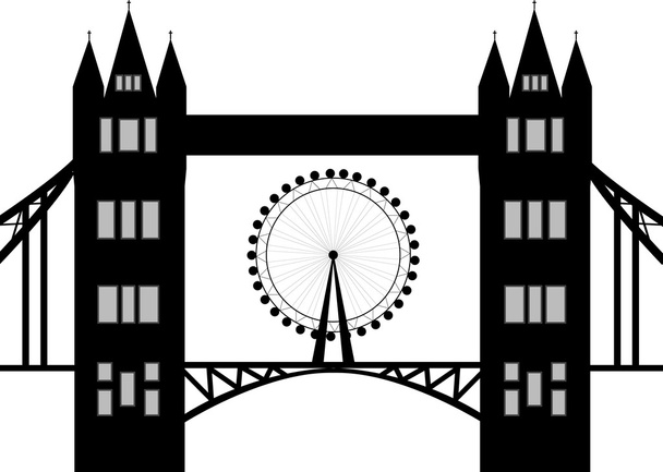 Torre puente silueta de Londres
 - Vector, Imagen