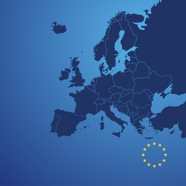 ヨーロッパ地図カバー ベクトル - ベクター画像