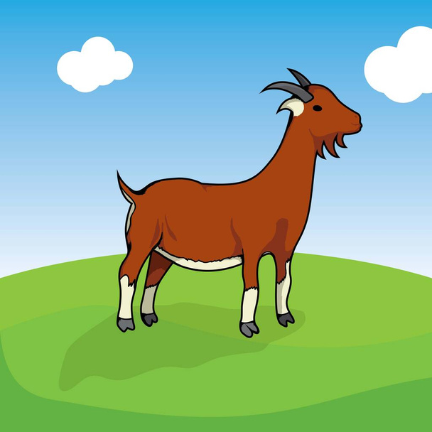 Mignon chèvre illustration animal - Vecteur, image