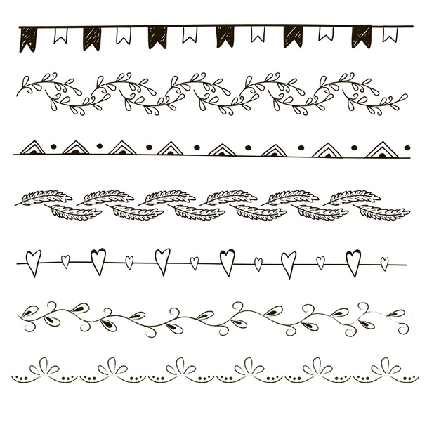 Ручні намальовані лінії декору
 - Вектор, зображення