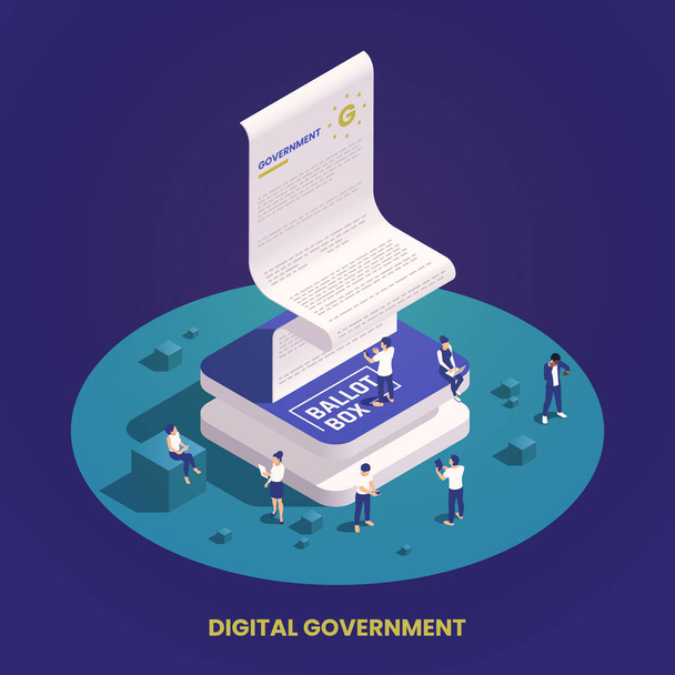 デジタル政府の考え方 - ベクター画像