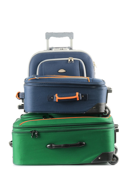 Gepäck bestehend aus großen Koffern isoliert auf weiß - Foto, Bild
