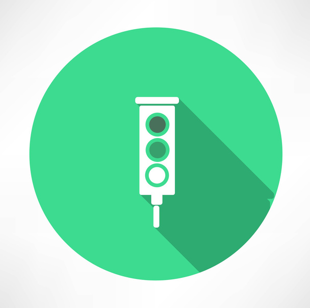 Green Traffic Lights icon - Vektör, Görsel