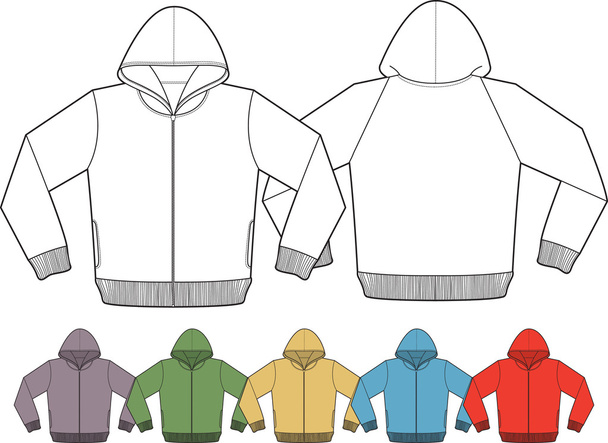 Jacket template - Vector, Image