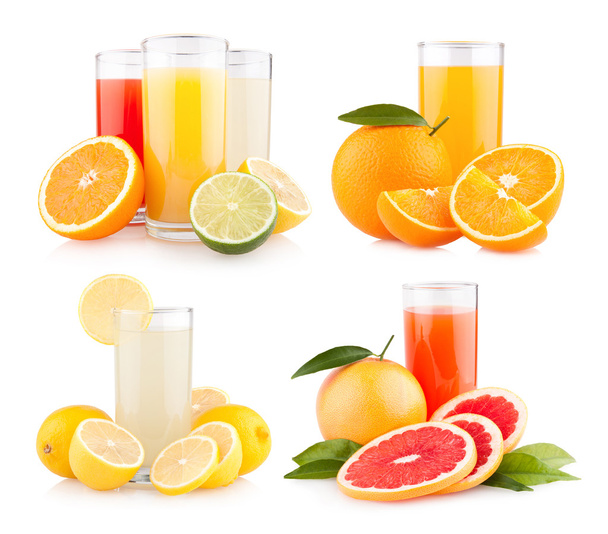 Свежие цитрусовые соки с фруктами
 - Фото, изображение