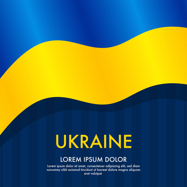 Κάρτα με ουκρανική σημαία έννοια φόντο με χώρο για κείμενο - Διάνυσμα, εικόνα