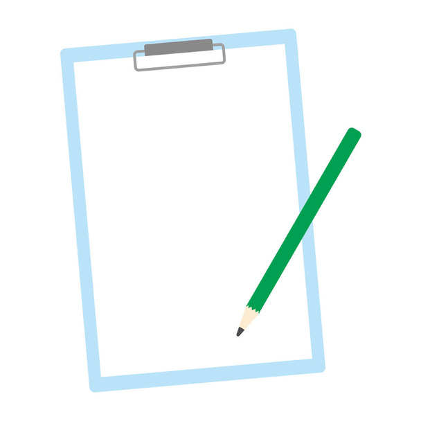Eenvoudig en plat bindmiddel en potlood illustratiemateriaal - Vector, afbeelding