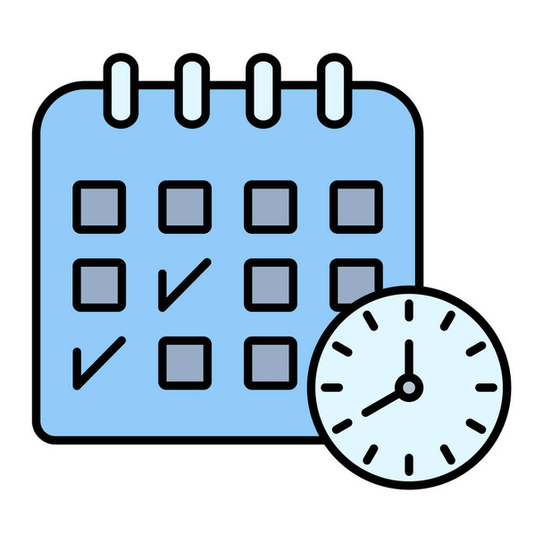 calendar icon. outline date vector illustration. isolated on white background. - Vector, Image
