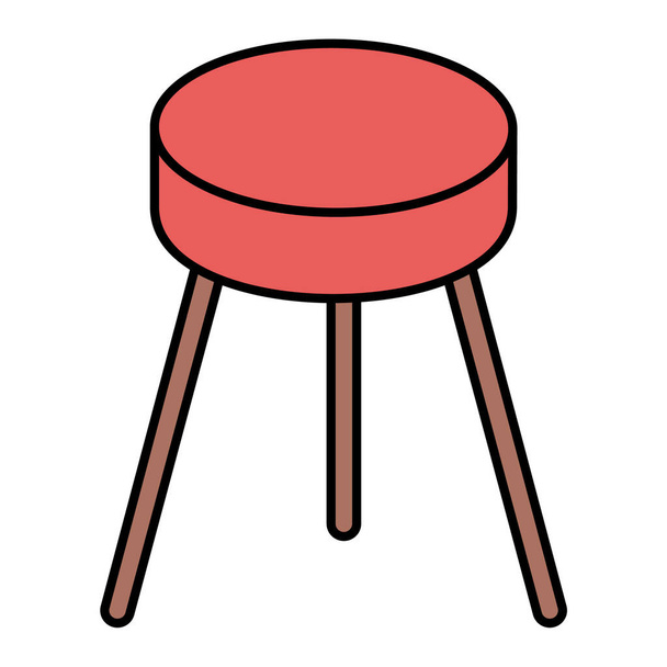 mesa. ícone web ilustração simples - Vetor, Imagem